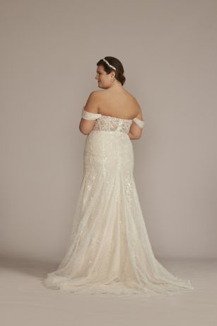 Detachable Sleeve Mermaid Tall Plus Wedding Dress | David's Bridal